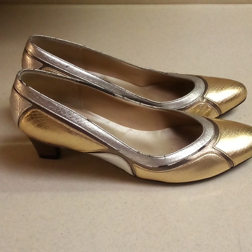 Metallic Gold/Silver 2" Heels by Selby - Picture 5 of 7